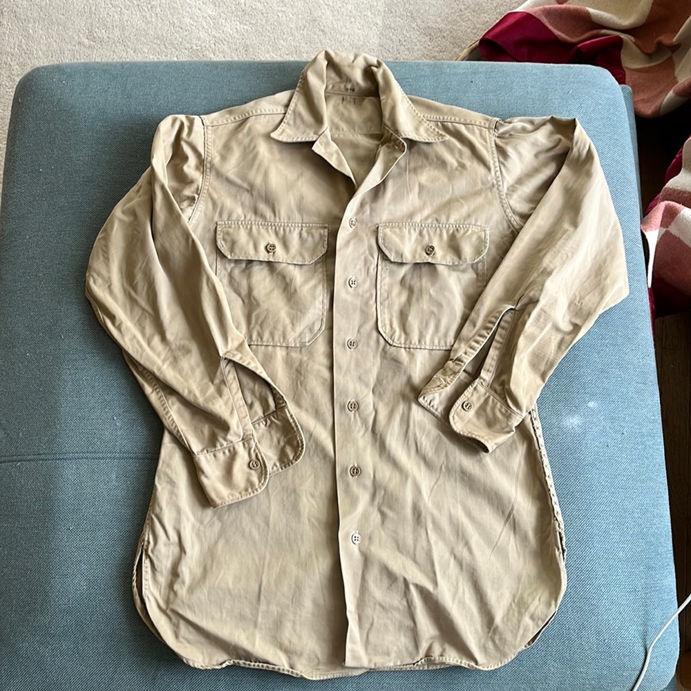 Vintage WWII era military chino shirt